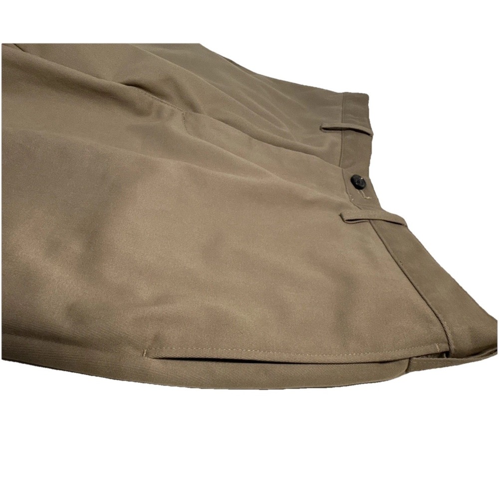 Land's End Traditional Fit Straight Leg Dress Pants Men's 36 Khaki Flat Front - Picture 3 of 12